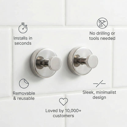StickHold™ Adhesive Wall Hook – No Drill Bathroom & Kitchen Hook