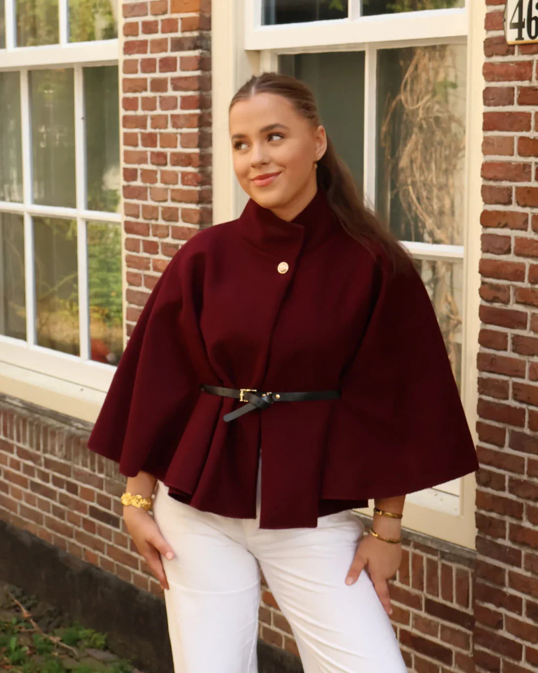 Wool Blend Belted Coat – Elegant Silhouette for Cold Days