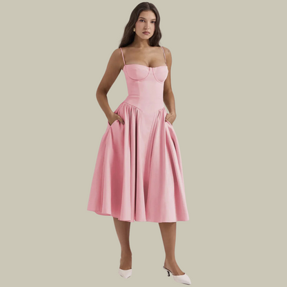 Lux Classy Women’s Corset Dress – Sleeveless Elegance with Sculpted Fit