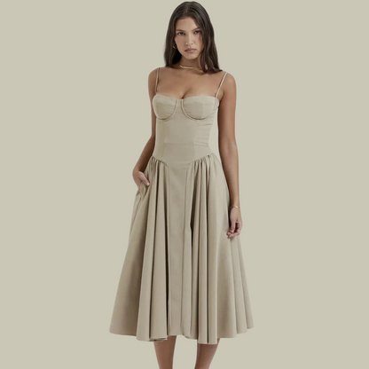 Lux Classy Women’s Corset Dress – Sleeveless Elegance with Sculpted Fit