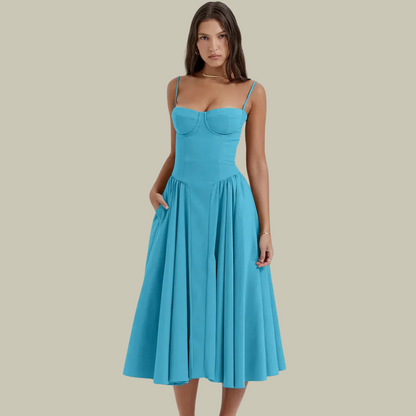 Lux Classy Women’s Corset Dress – Sleeveless Elegance with Sculpted Fit