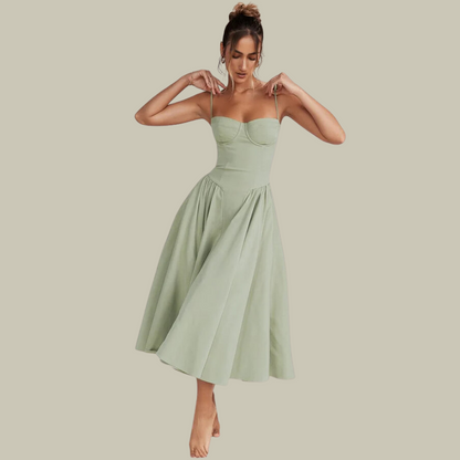 Lux Classy Women’s Corset Dress – Sleeveless Elegance with Sculpted Fit