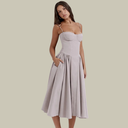 Lux Classy Women’s Corset Dress – Sleeveless Elegance with Sculpted Fit