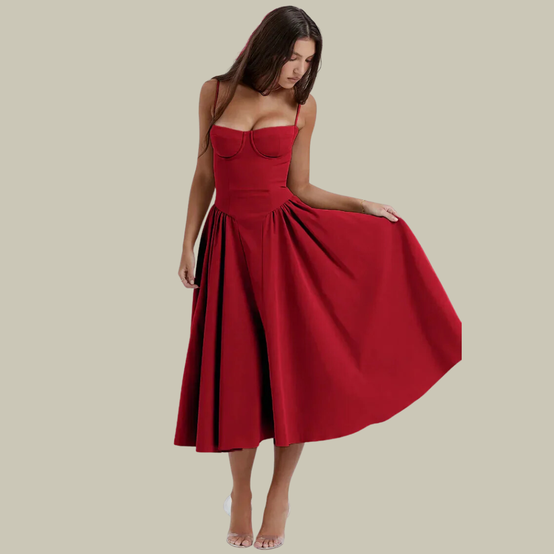 Lux Classy Women’s Corset Dress – Sleeveless Elegance with Sculpted Fit