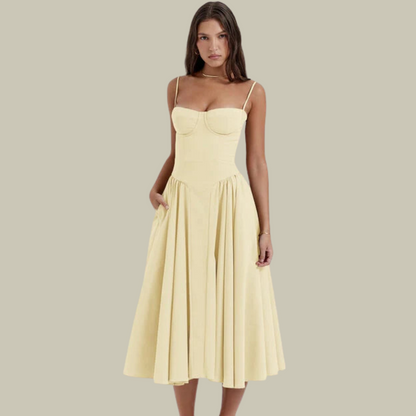 Lux Classy Women’s Corset Dress – Sleeveless Elegance with Sculpted Fit