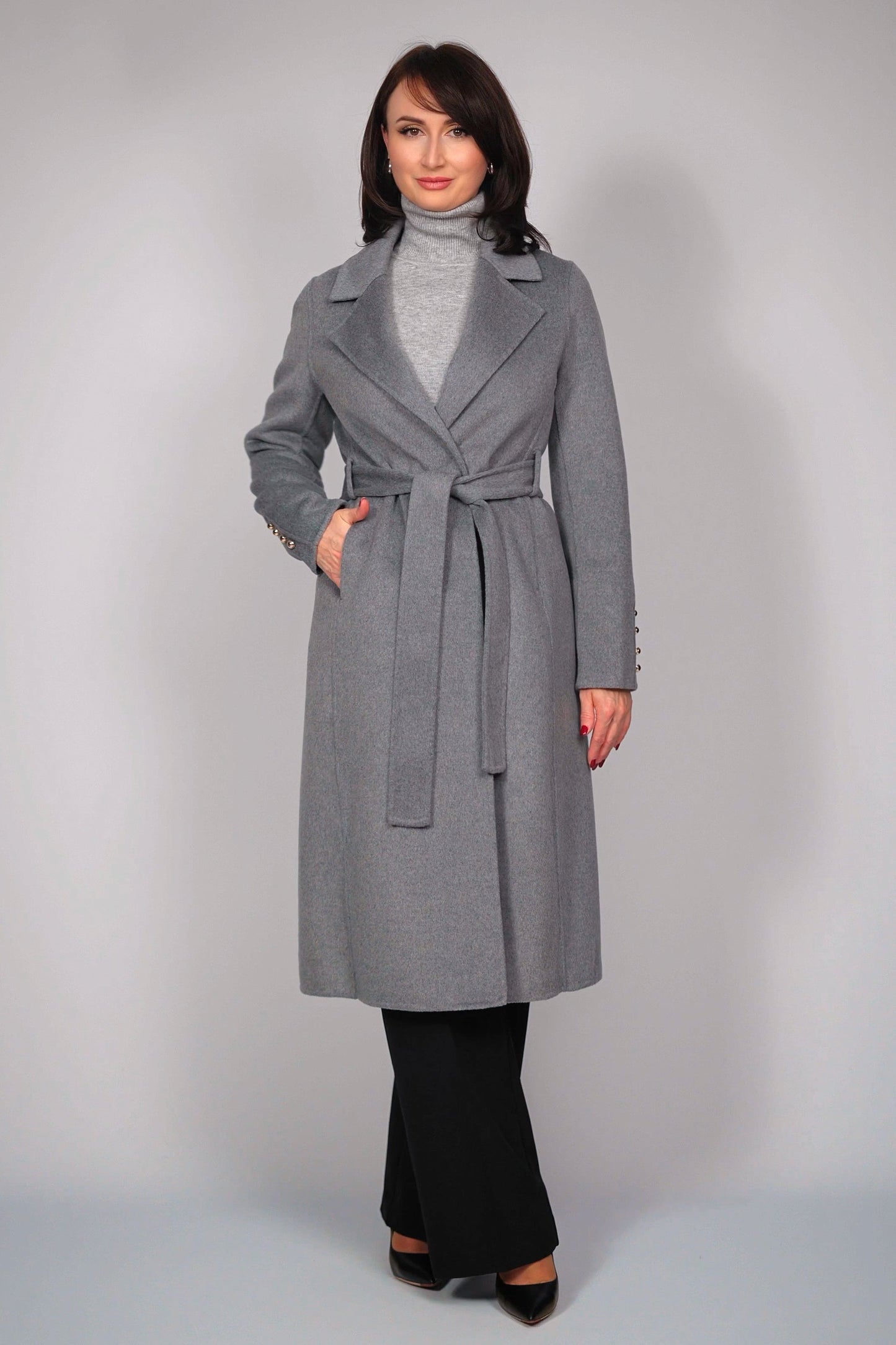 Women’s Wool-Blend Coat – Tailored Fit, Soft Texture, Elegant Fall Style