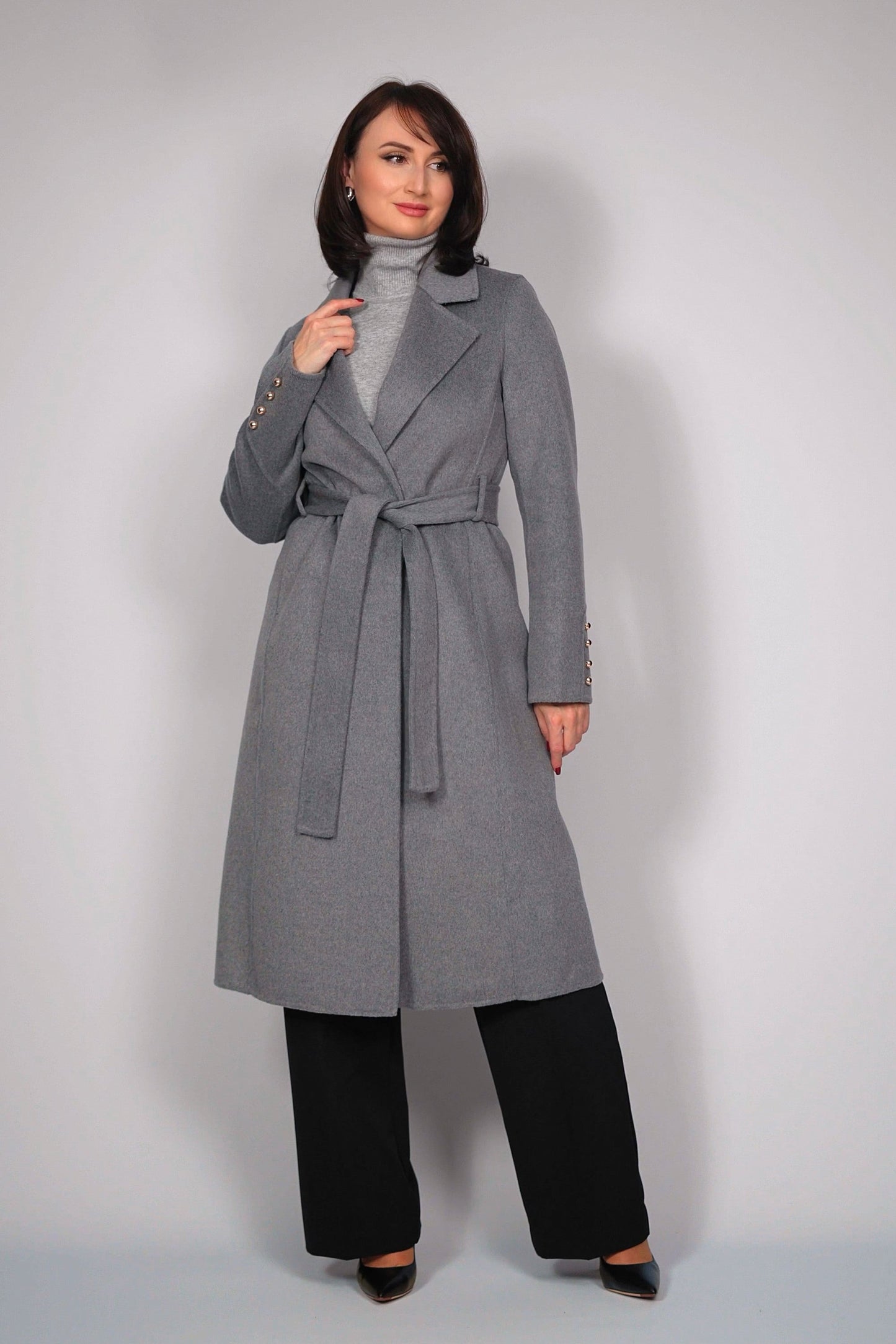 Women’s Wool-Blend Coat – Tailored Fit, Soft Texture, Elegant Fall Style