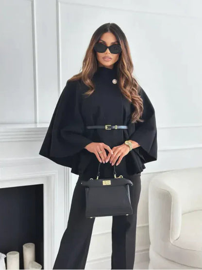 Wool Blend Belted Coat – Elegant Silhouette for Cold Days
